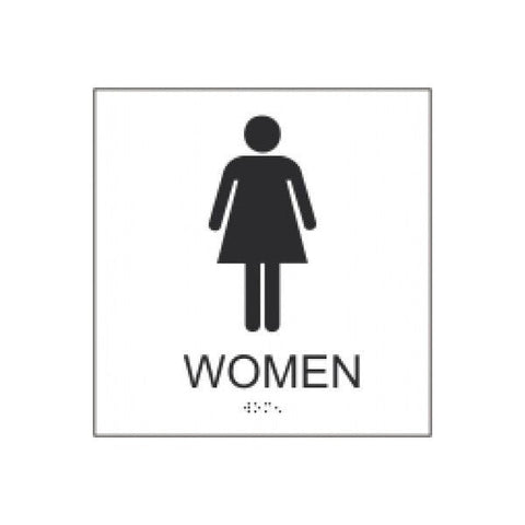 ADA Bathroom Door Sign Insert "WOMEN" For Vista WFP46U (8" x 8") Frame Kit (Vista System)