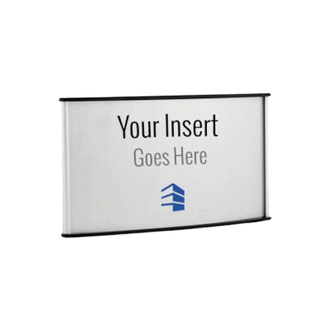 8x4 office door wall name plate sign frame with H-curve