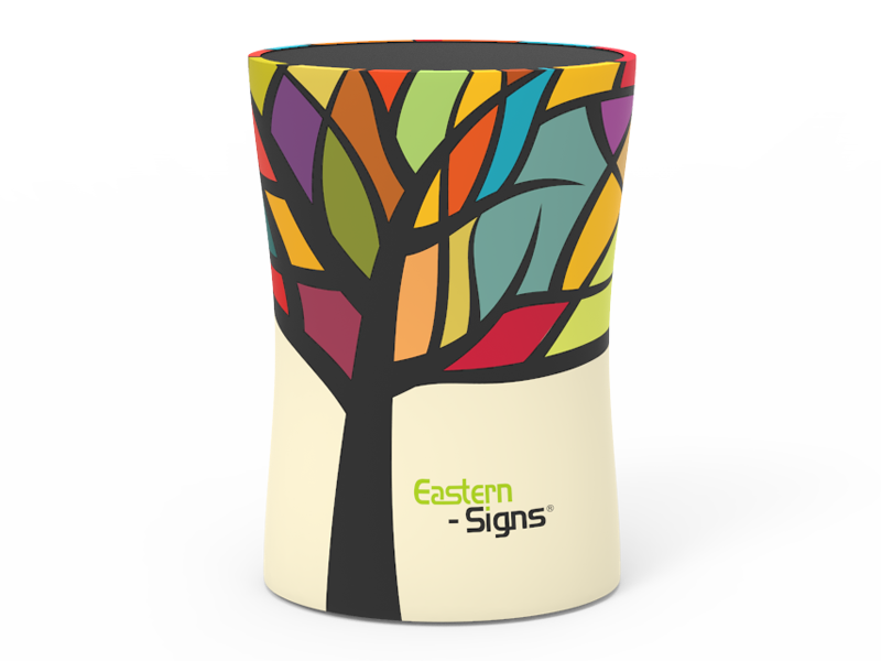 Oval Trade Show Counter with Fabric Printing
