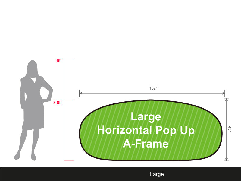 Horizontal Pop Up A-Frame Banner - Large
