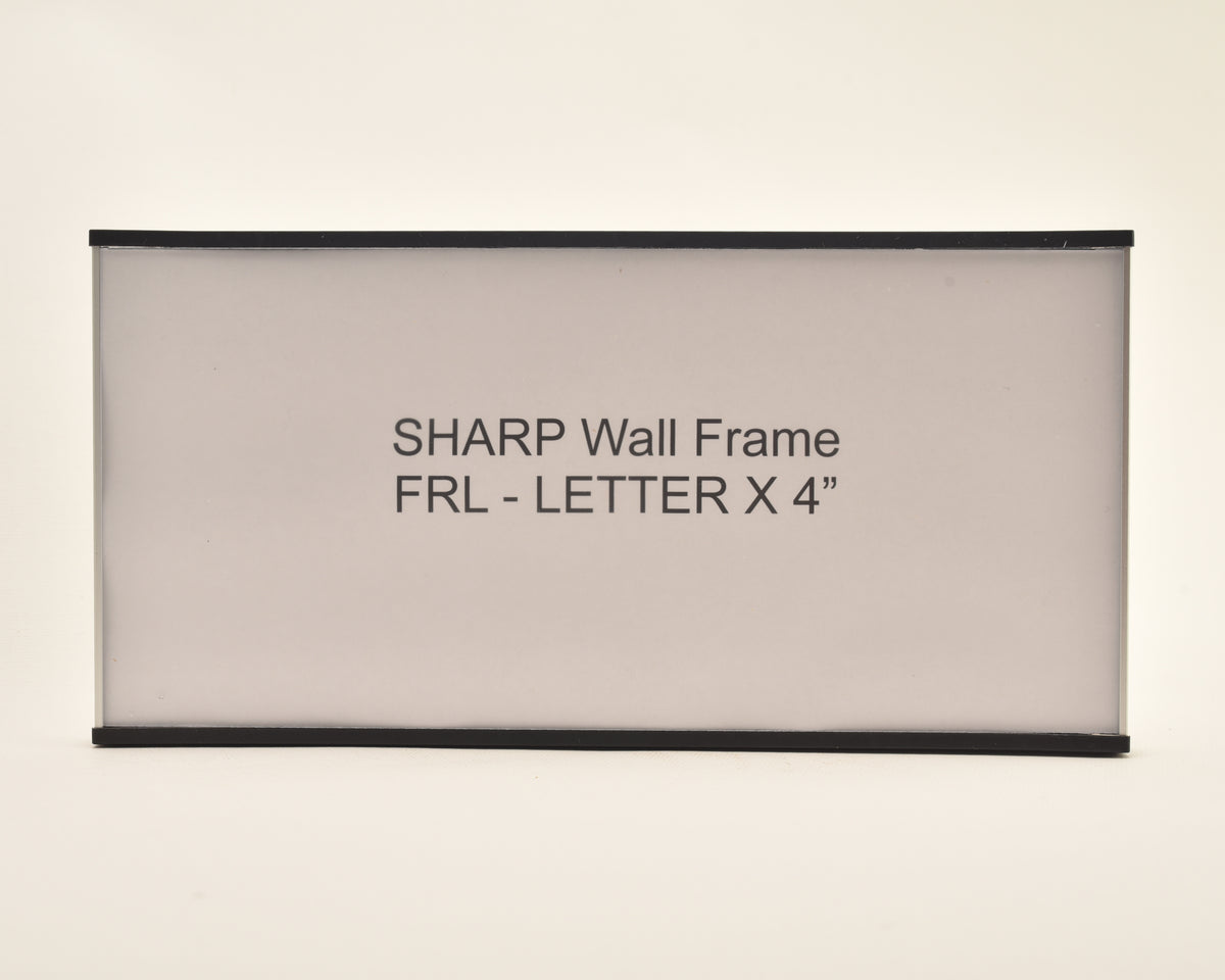 SHARP 8.625” wide x 4.25” tall