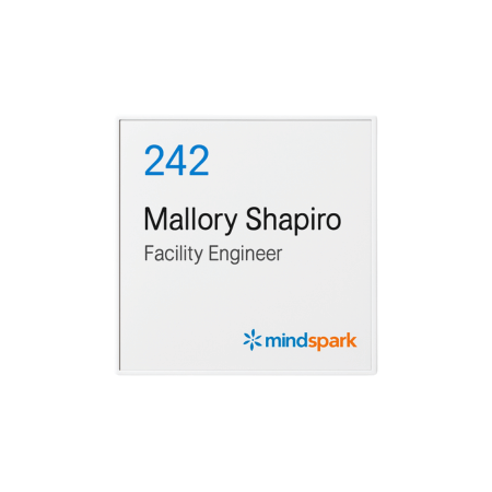 4 in. x 4 in.  OFFICE DOOR / WALL NAMEPLATE CRYSTAL SIGN FRAME