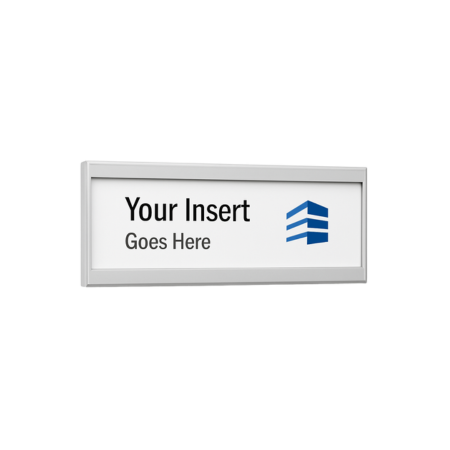8 3/4 in. x 3 1/4 in. OFFICE DOOR / WALL NAMEPLATE SIGN FRAME w/Acrylic Lens