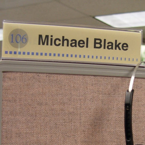 8x2 Double-Sided Office Cubicle Signs Nameplate Frame