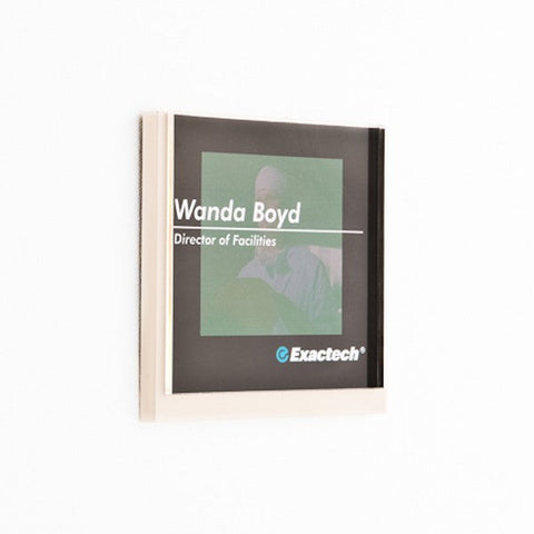 Office Wall Nameplate Sign Frame by Metro Drop-In - 4" (w) x 4" (h) (Metro Drop-In)