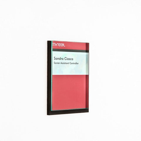 Office Conference Room Nameplate Sign Frame by Metro Drop-In - 4" (w) x 6" (h) (Metro Drop-In)