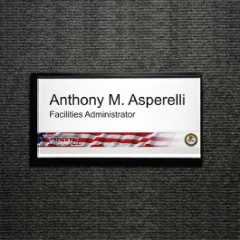 Office Conference Room Nameplate Sign Frame by Metro Drop-In - 8" (w) x 4" (h) (Metro Drop-In)