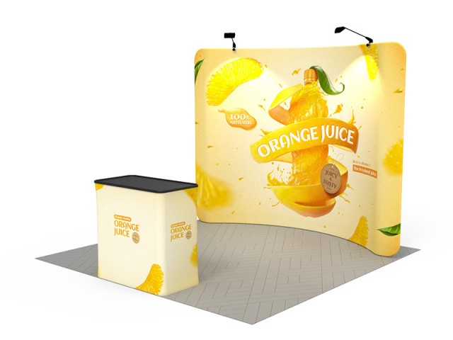 10ft Trade Show Curved Display Kit 02