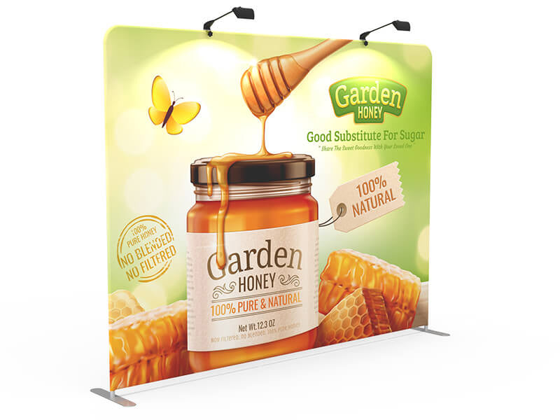 10ft Straight Tension Fabric Trade Show Display Wall
