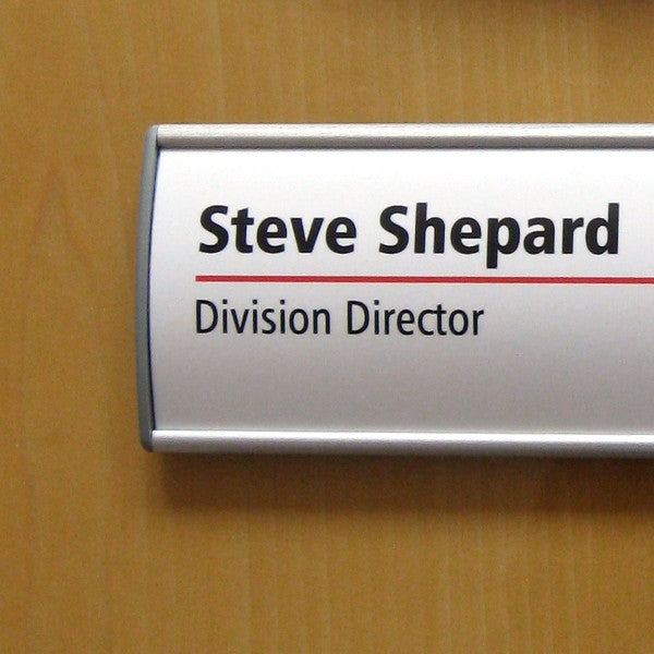 8 in. x 2 1/4 in. Office Door Signs / Wall Nameplate Sign Frame