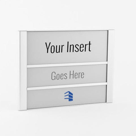 Office Directory Nameplate Sign Frame by Arris - 10" (w) x 7.25" (h) (Arris) - With Sample Insert