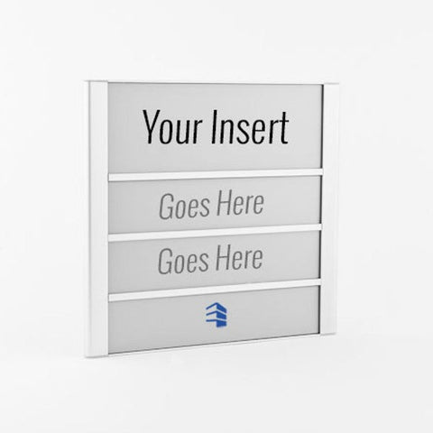 Office Directory Nameplate Sign Frame by Arris - 12.5" (w) x 9.25" (h) (Arris) - With Sample Insert